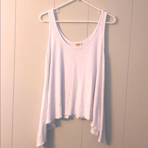 Mossimo Supply Co. Tops - Mossimo Low-side White Tank Top